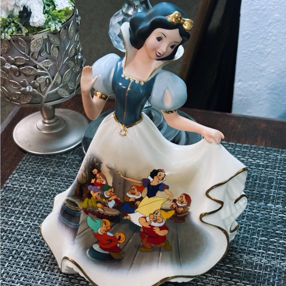 Disney Snow White Figurine with Blue and Gold Accents